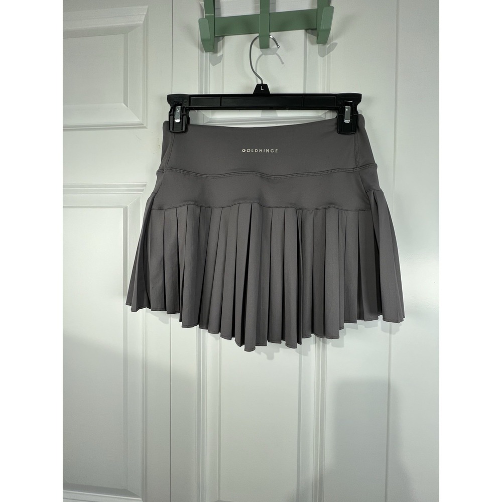 Goldhinge Women's Tennis Skort Skirt Gray XS 25 Stretch Waist
